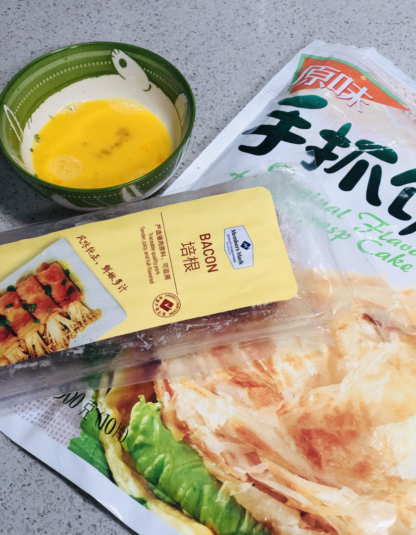 手抓饼培根卷