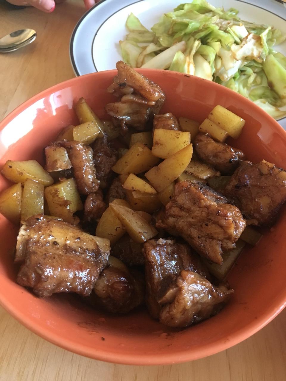 可乐排骨炖土豆