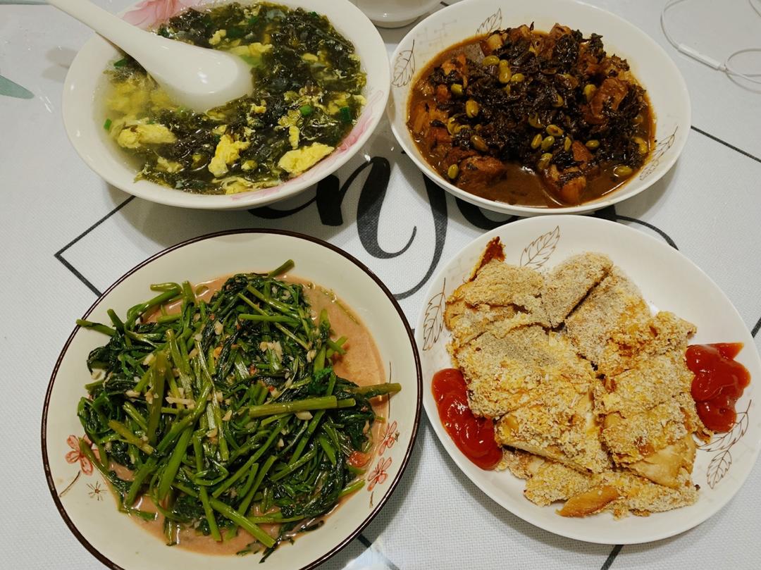 无油烤鸡排（面包糠鸡胸肉）