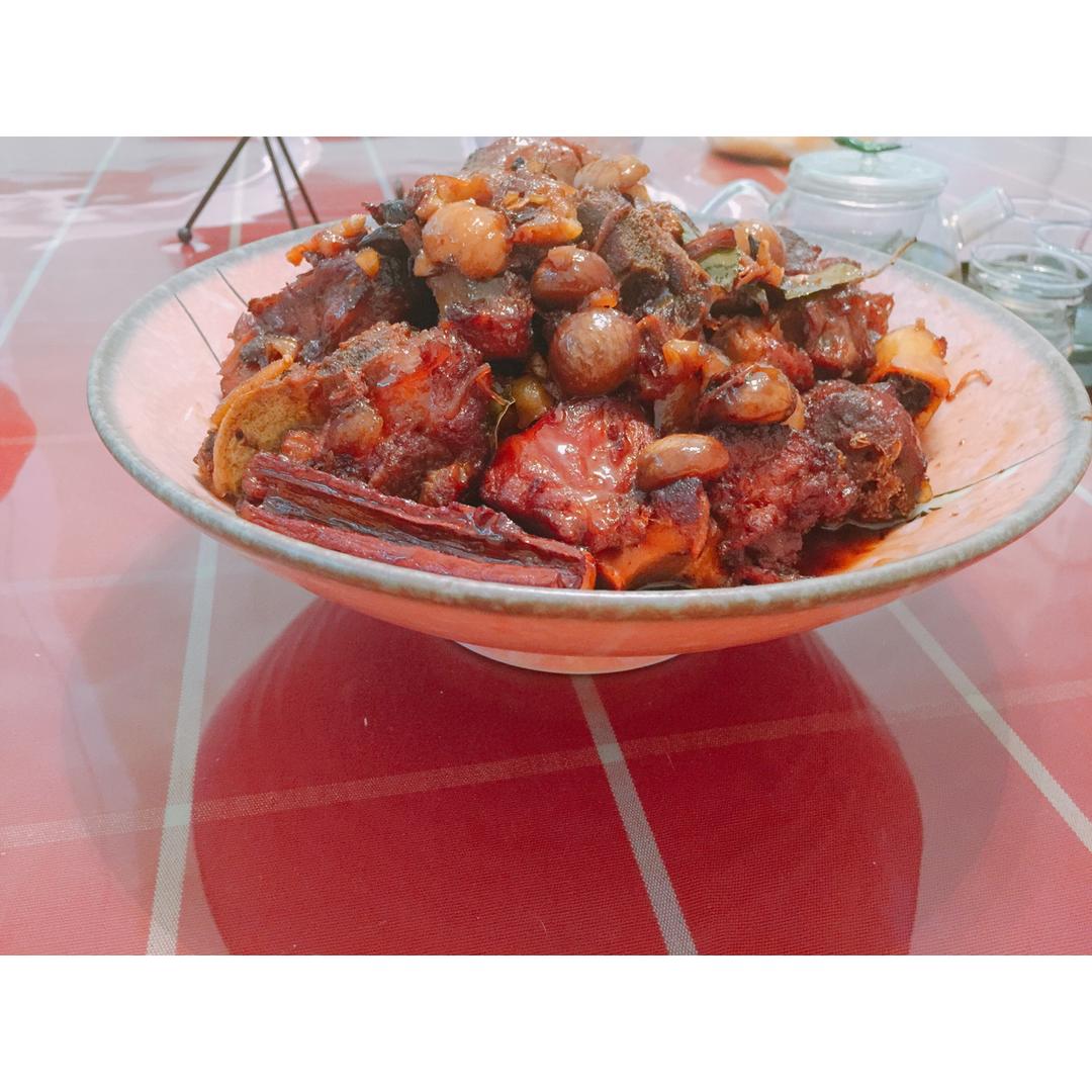 板栗烧排骨