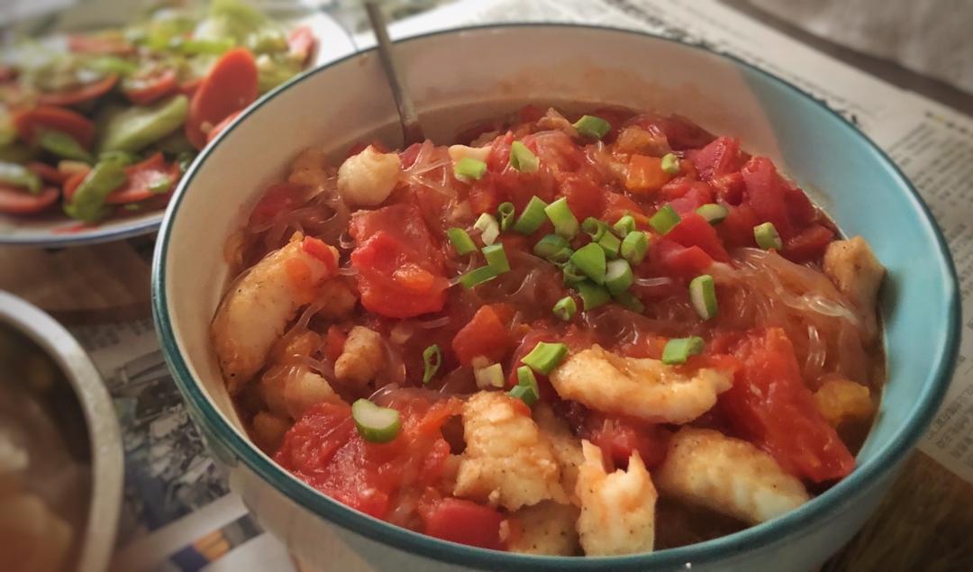 番茄龙利鱼粉丝汤