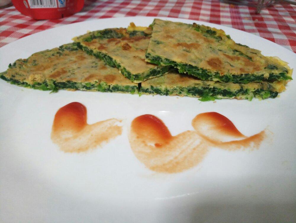 菠菜鸡蛋饼