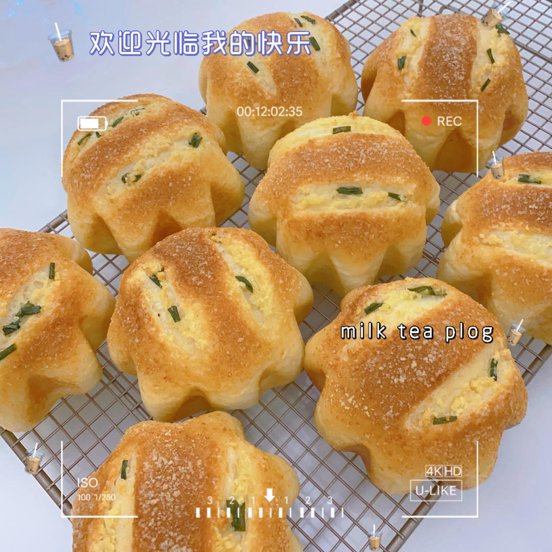 蒜香肉松小炸弹面包（烫种）