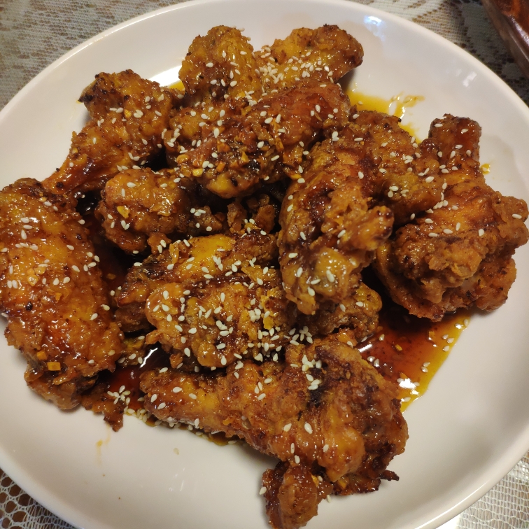 韩国蜂蜜蒜香炸鸡