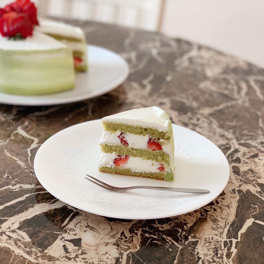 抹茶草莓千层蛋糕（可丽饼）mille crepe cake