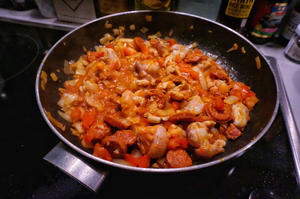 【墨食】西班牙鸡肉辣肠(Chorizo)烩饭的做法 步骤9
