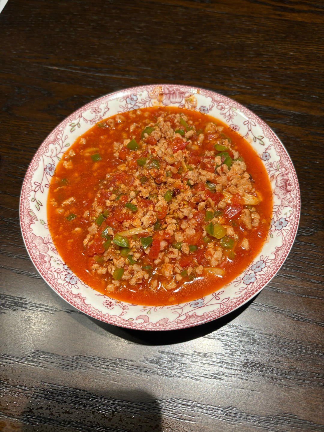 青椒西红柿肉末