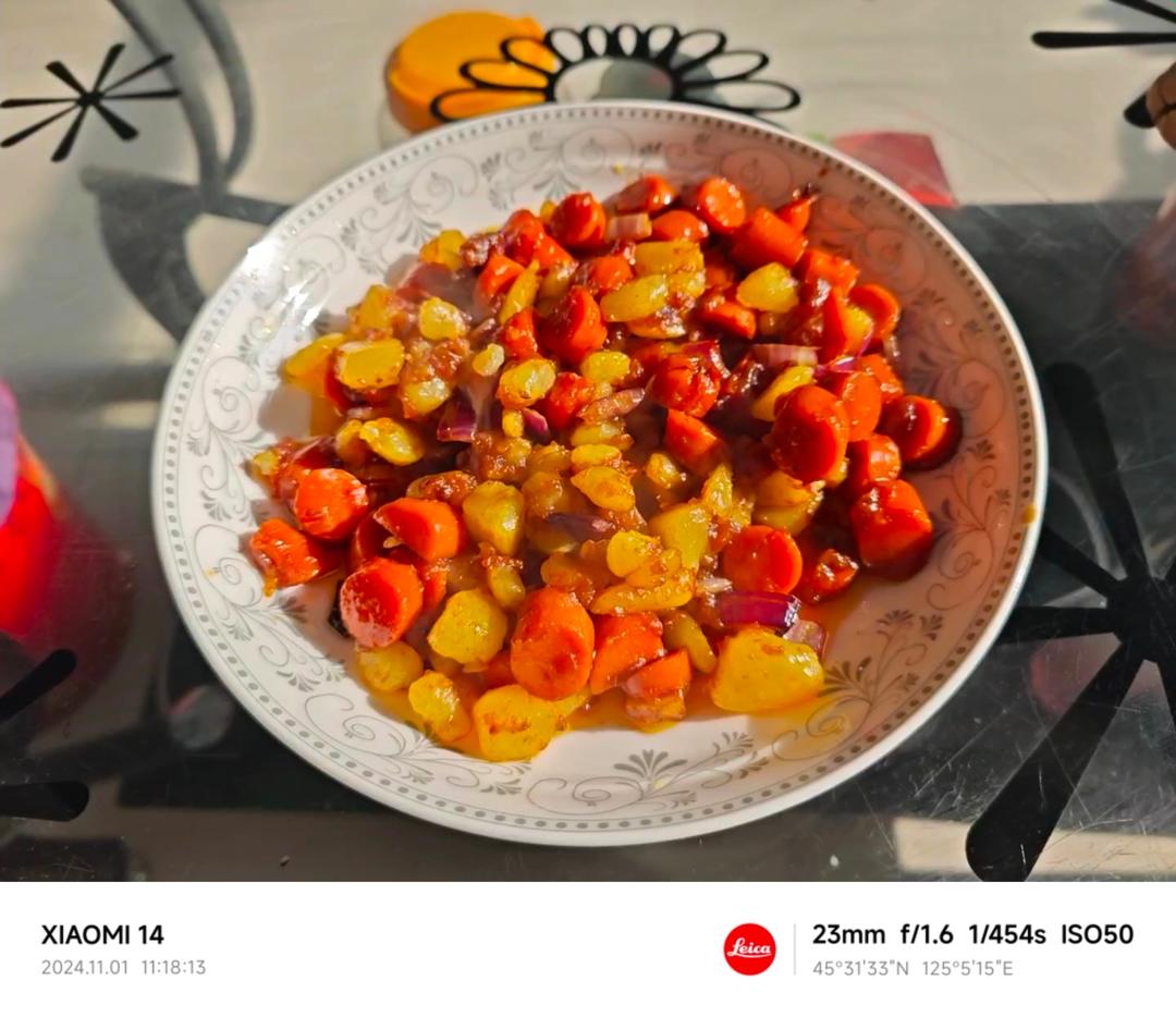 孜然火腿土豆块