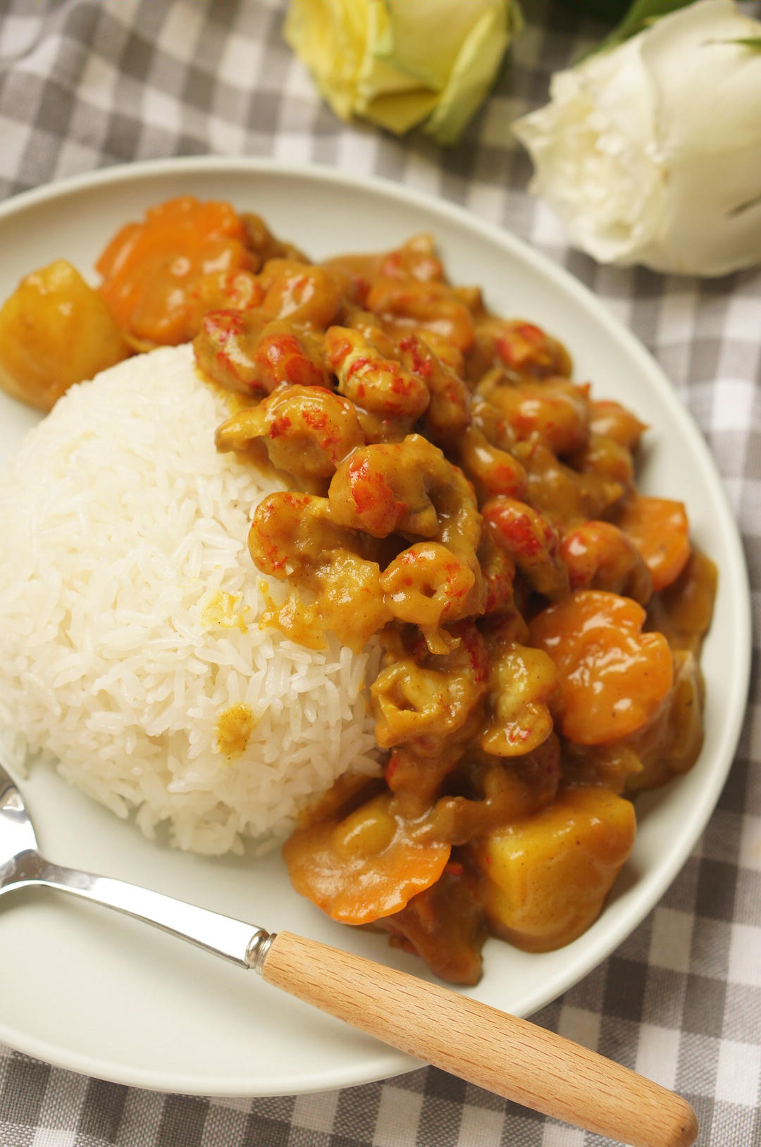 咖喱小龙虾盖饭