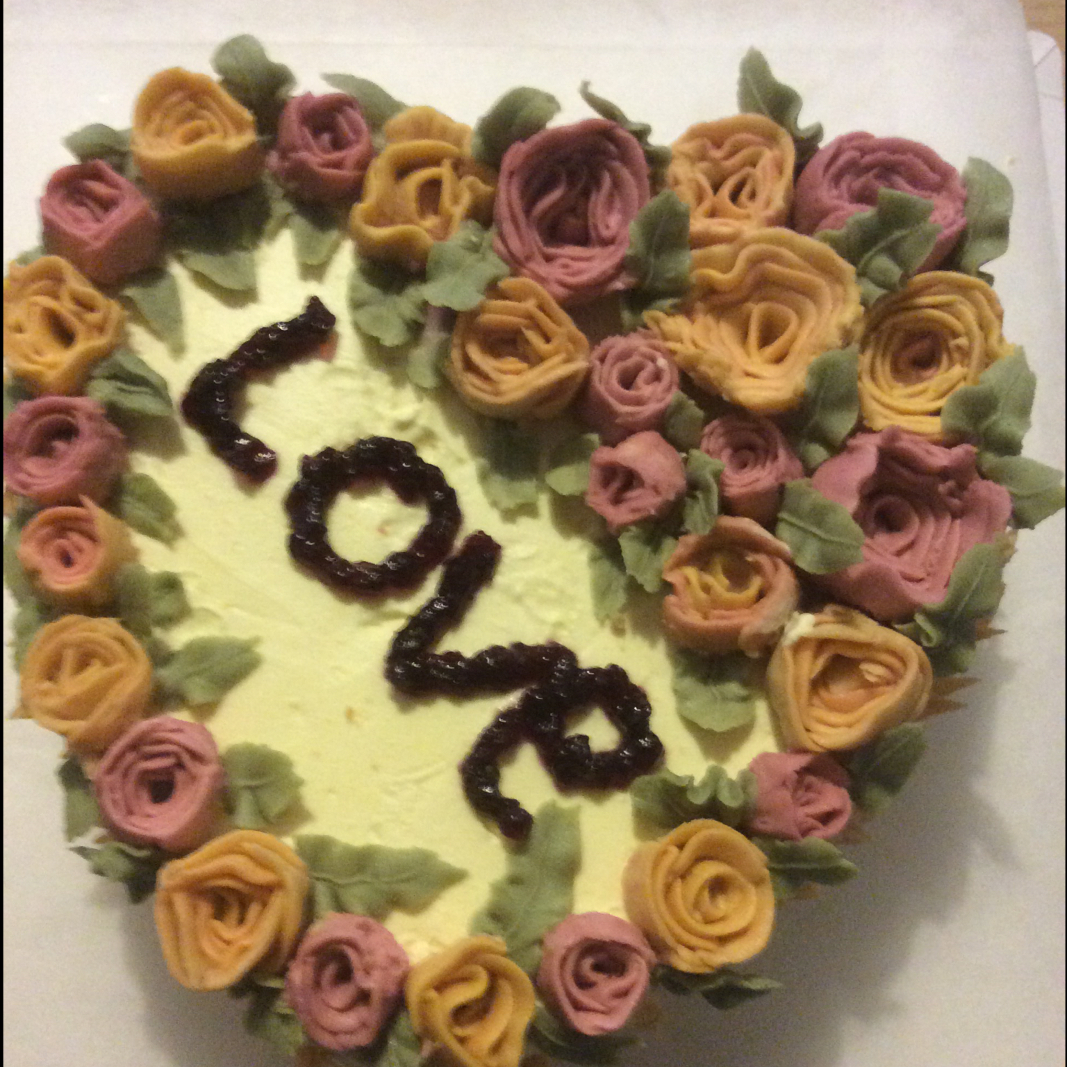 韩式裱花豆沙霜