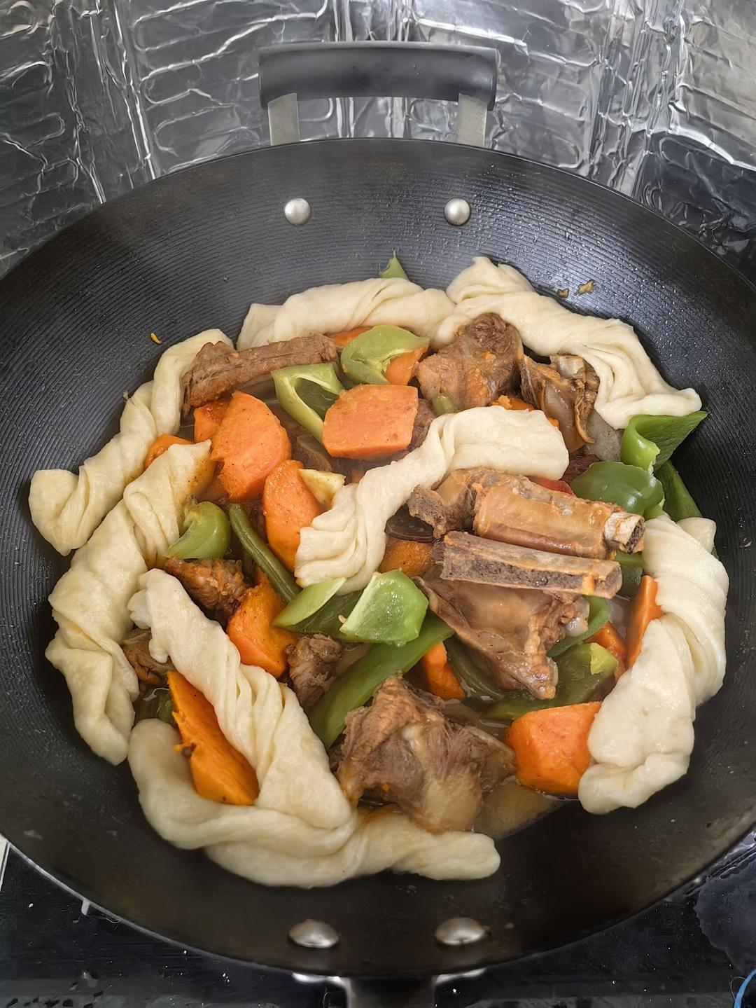 排骨豆角焖卷子