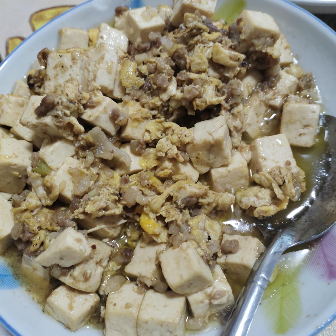 肉末滑蛋豆腐