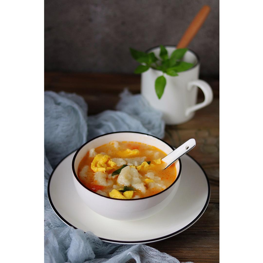 西红柿鸡蛋疙瘩汤