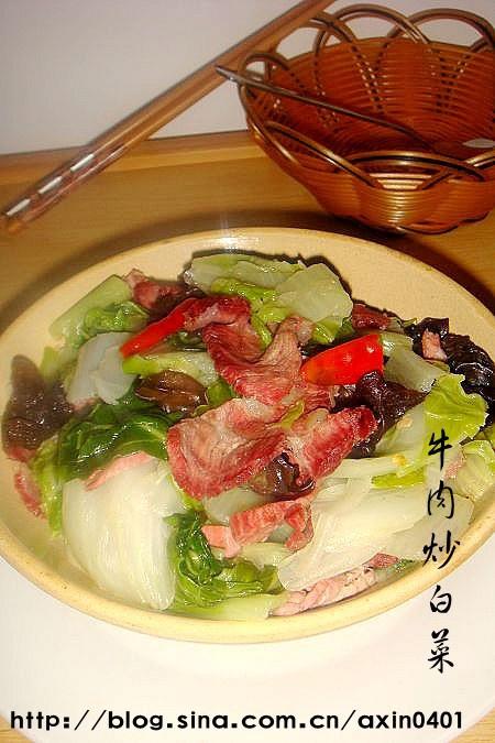 牛肉炒白菜的做法