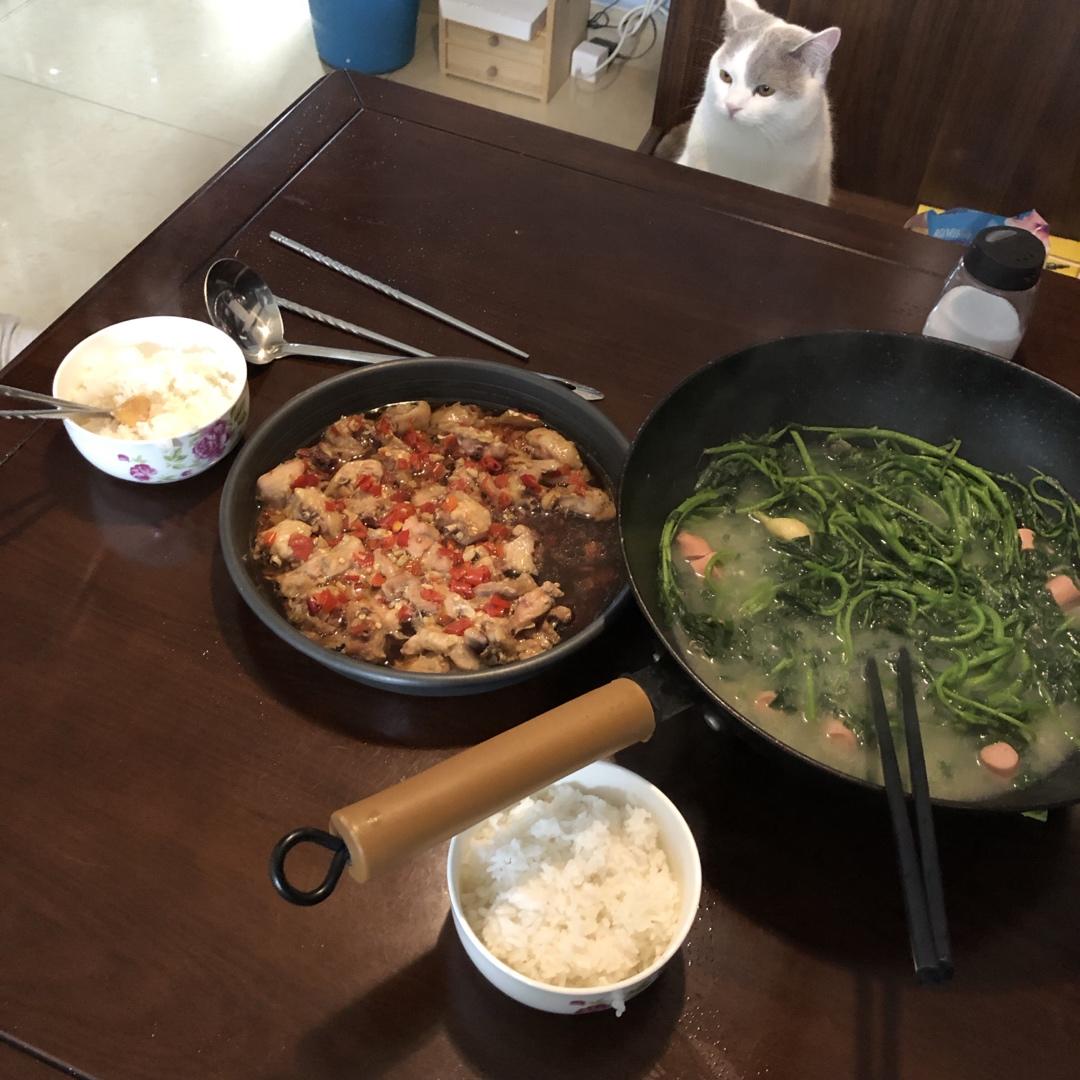 万能上汤做出来的西洋菜