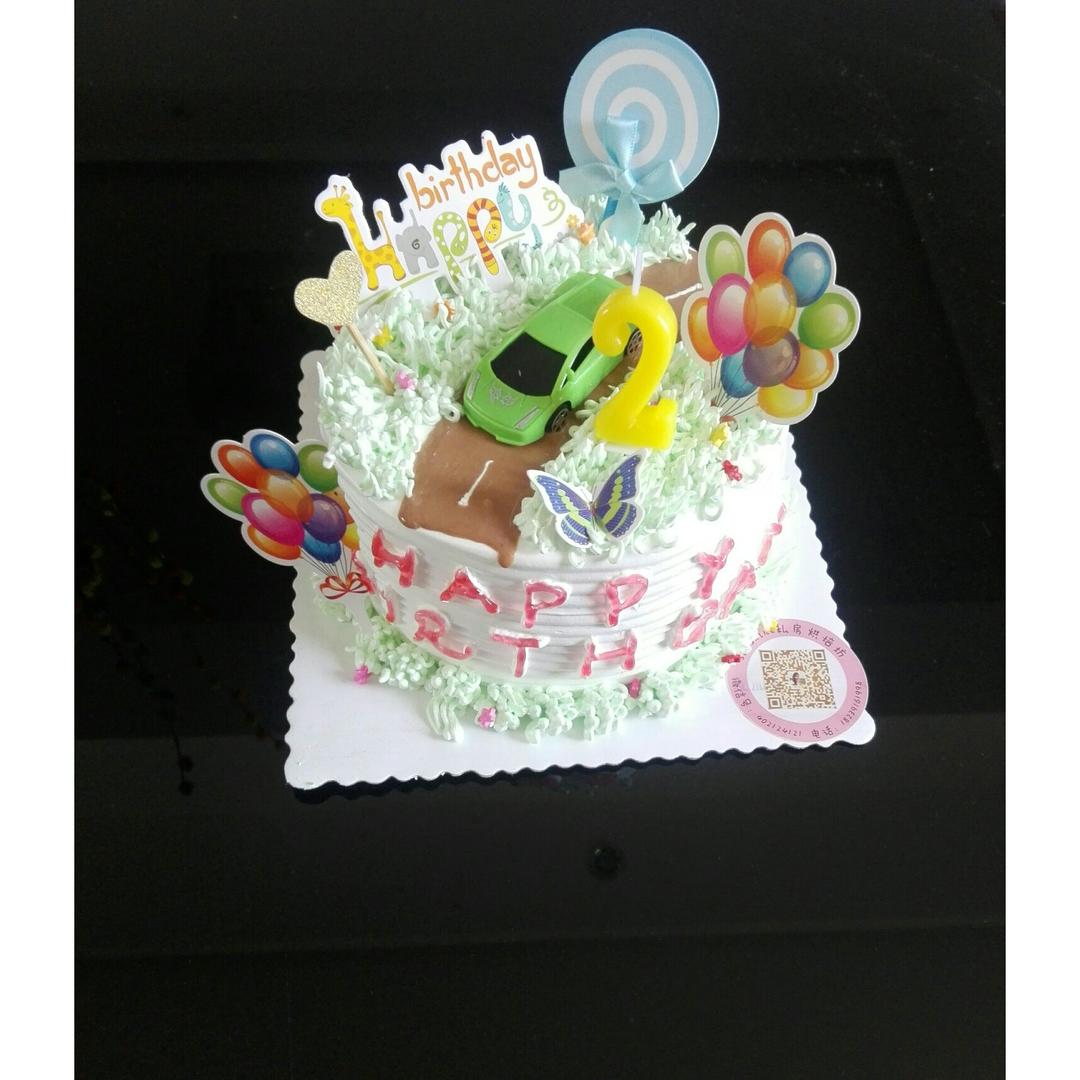 小汽车场景生日蛋糕