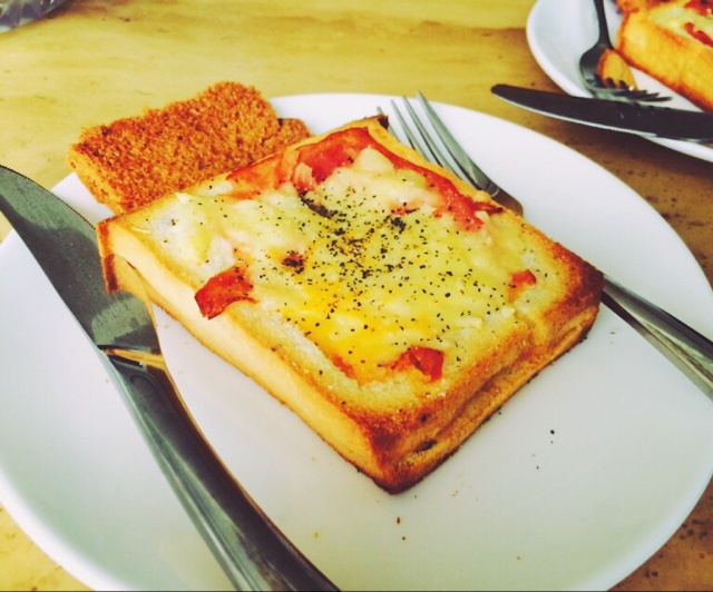 吐司培根小批萨