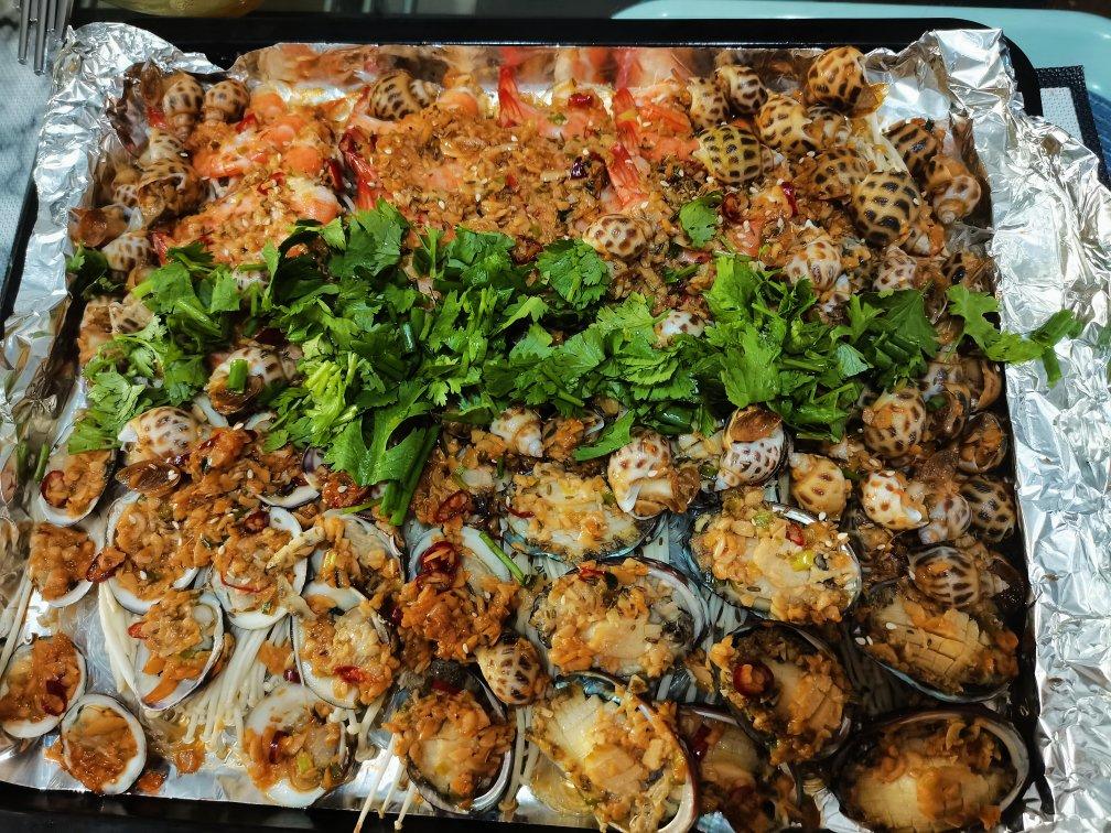 蒜香吮指海鲜大咖——松下NU-JK200W大蒸烤箱食谱