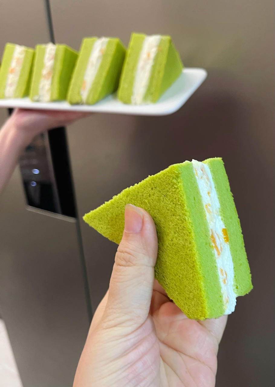 超清新｜斑斓椰香奶冻蛋糕卷｜卷不裂