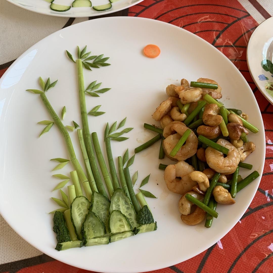 🎍竹报平安（蒜苔盘饰/超级简单）