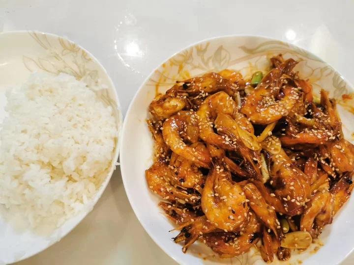 吮指酸甜油焖大虾（糖醋大虾）