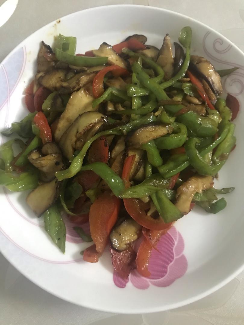 香菇炒辣椒