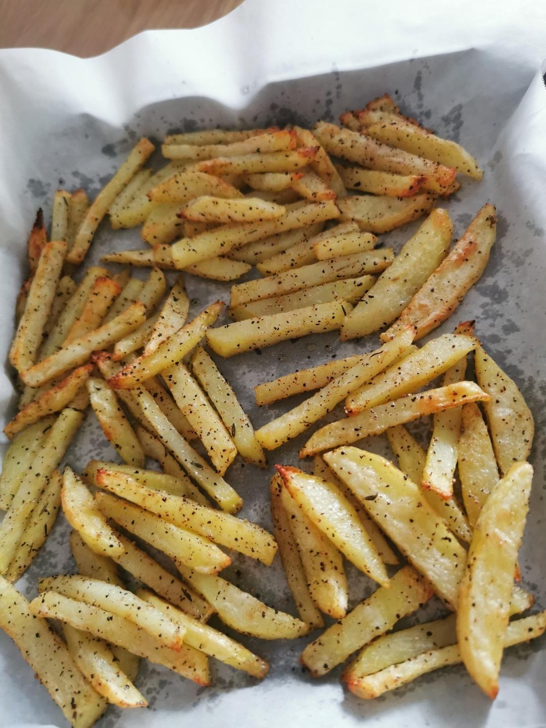 0失败！超简单！很省油！空气炸锅版薯条，现做现吃哦