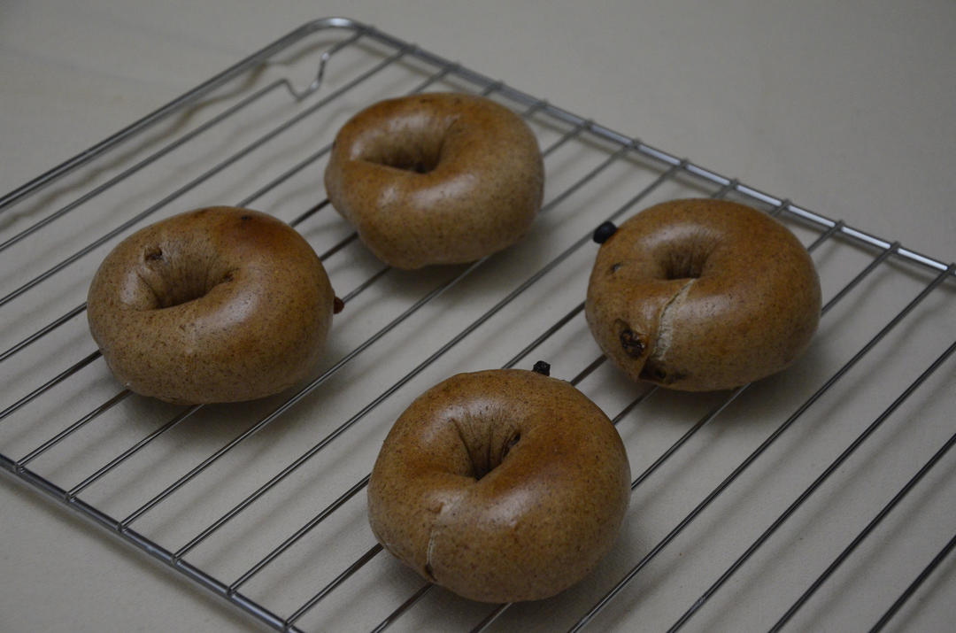 无糖油｜全麦肉桂提子贝果