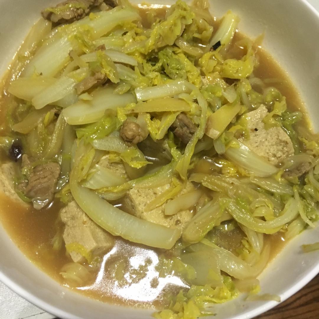 白菜炖冻豆腐