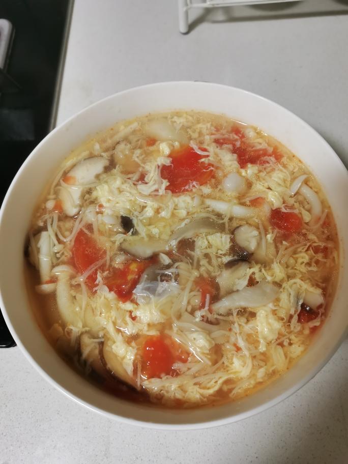 菌菇番茄蛋汤的做法