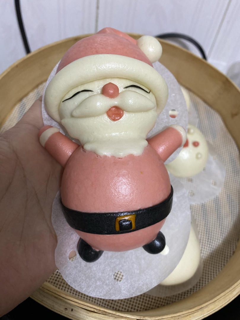 可爱的圣诞老人馒头
