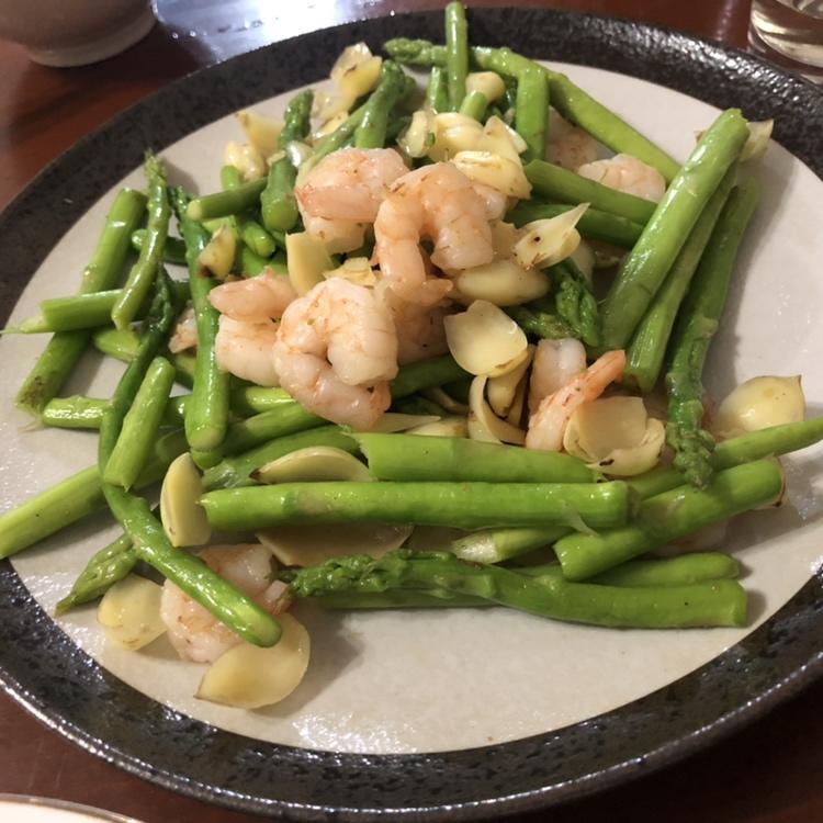 清炒芦笋虾仁