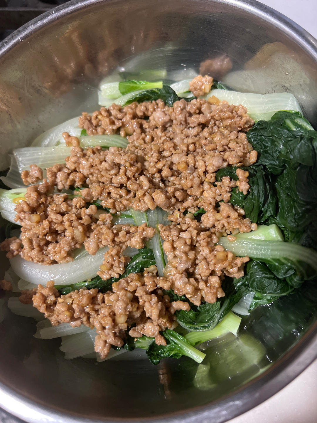 肉末小白菜