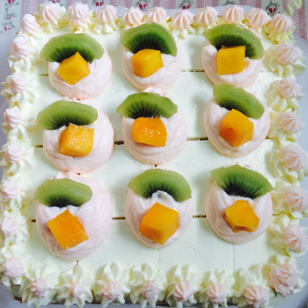 可可方形装饰蛋糕