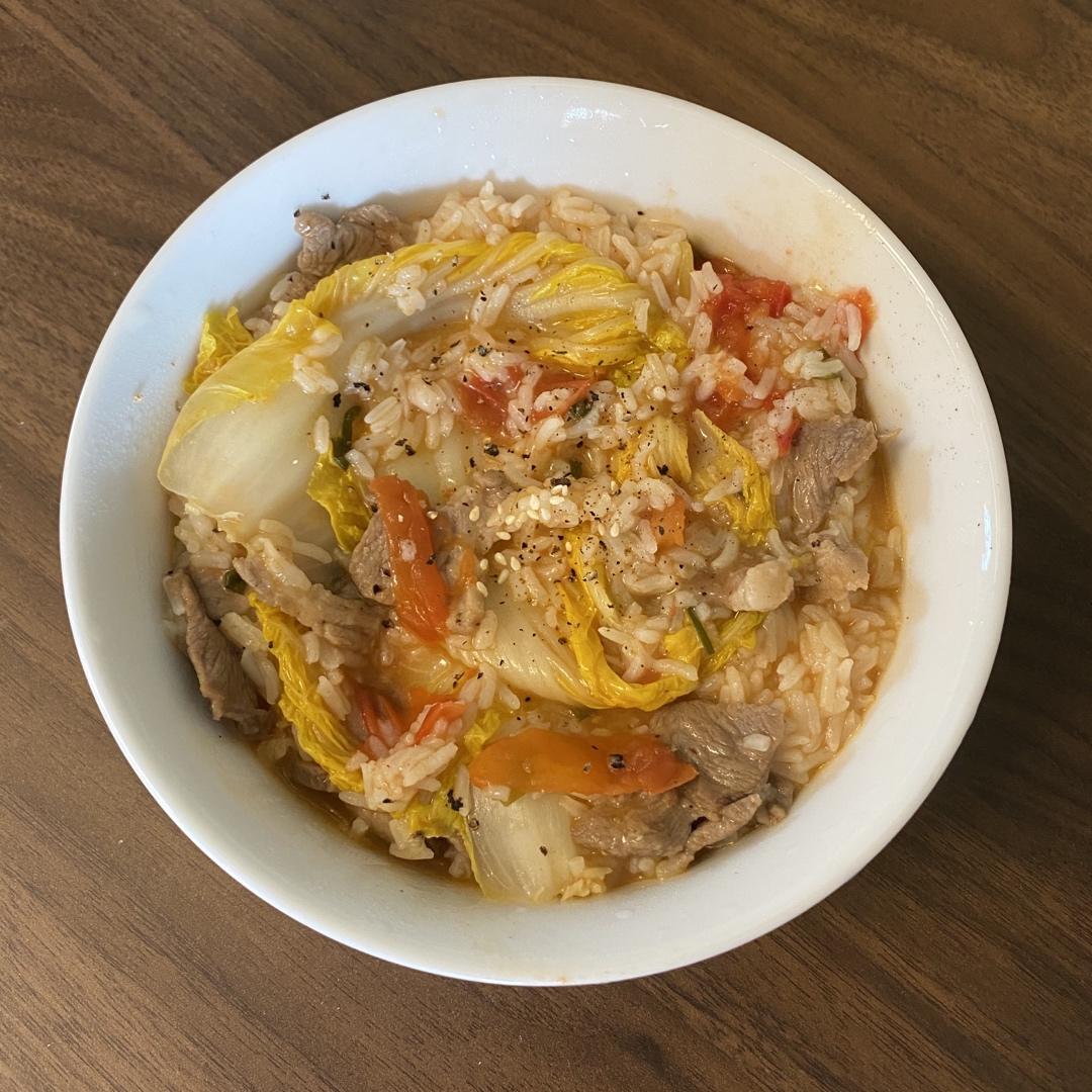 番茄牛肉烩饭