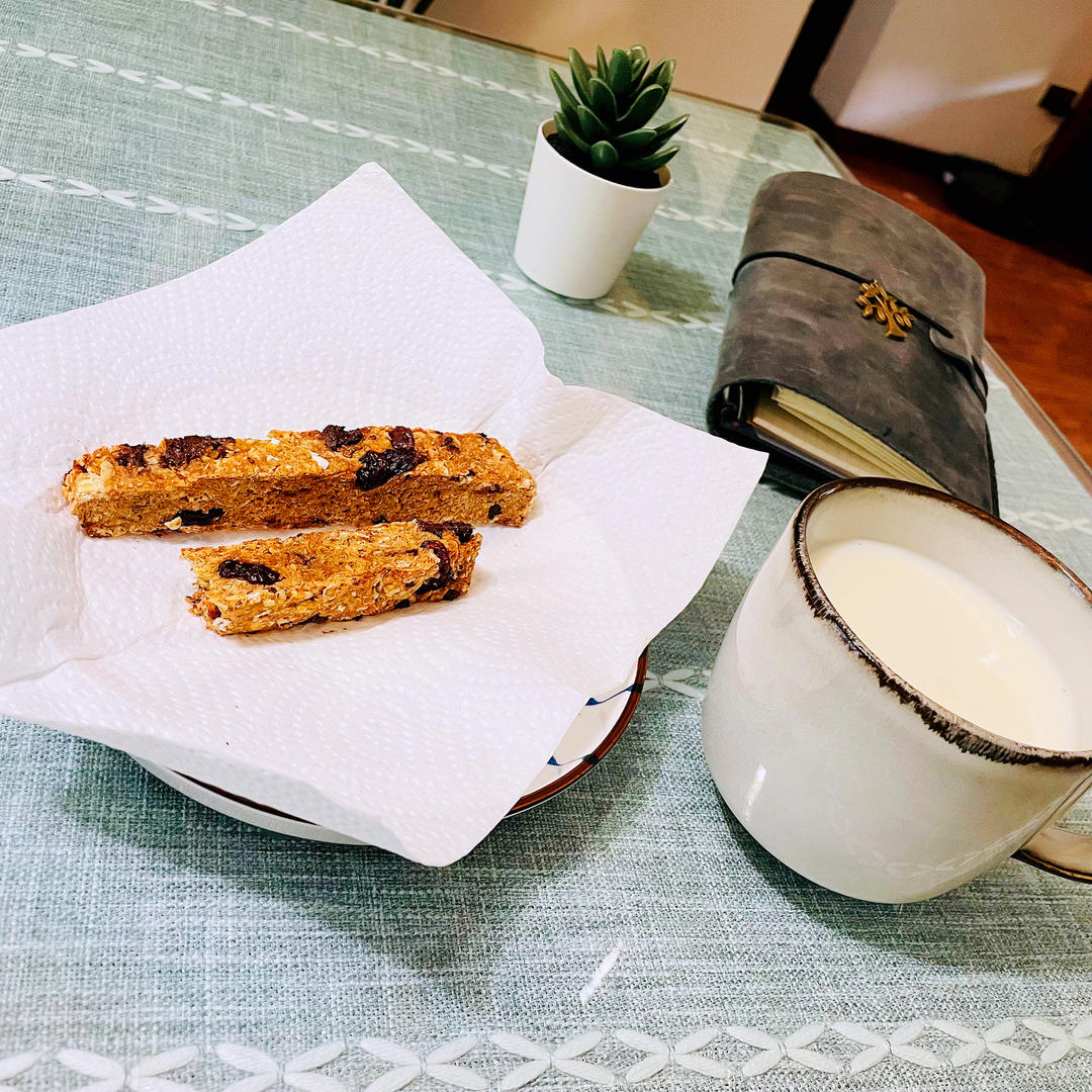 【健康零食】香蕉燕麦意式脆饼