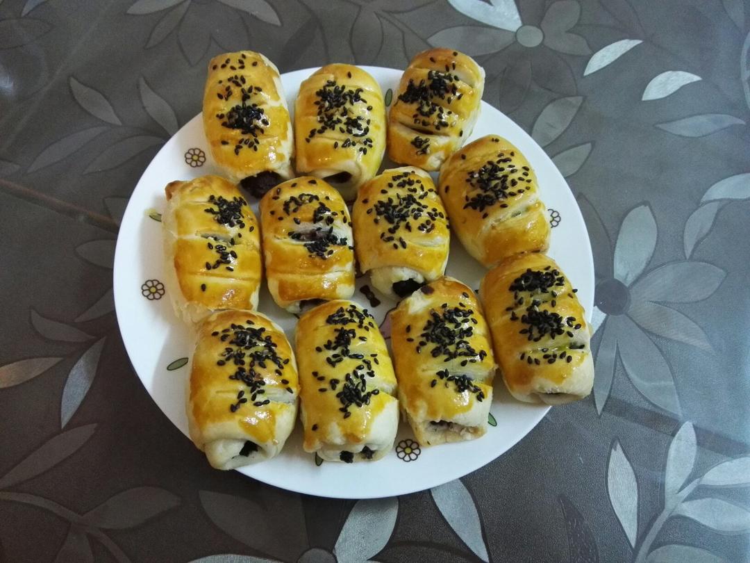 千层酥皮豆沙卷