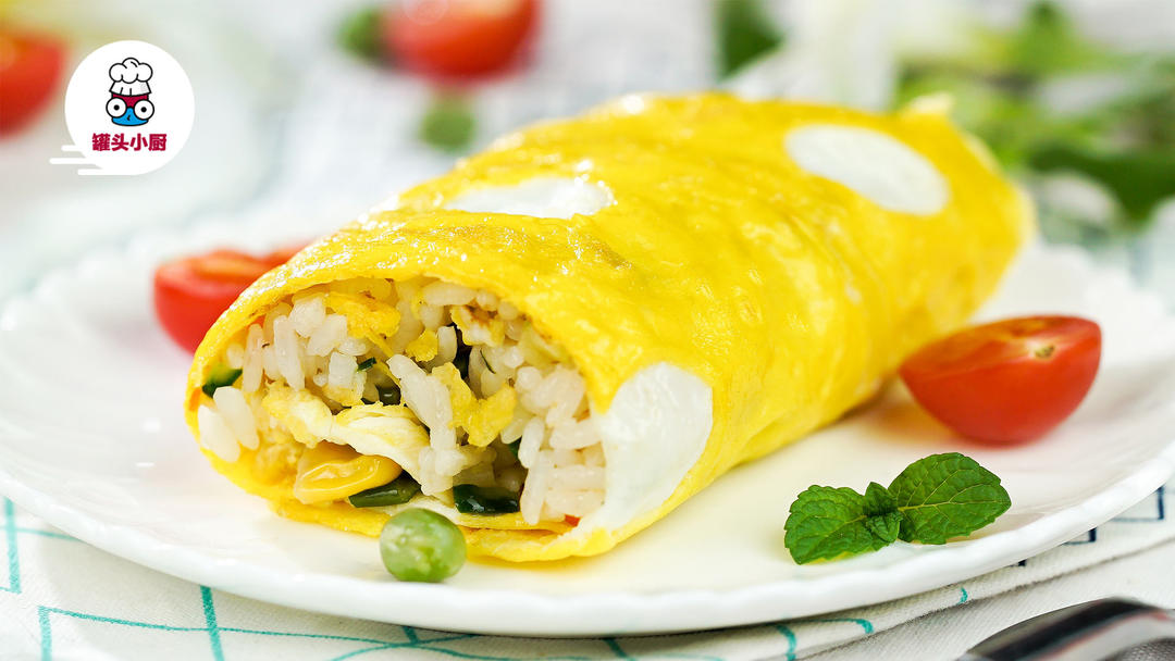 自制网红波点蛋包饭