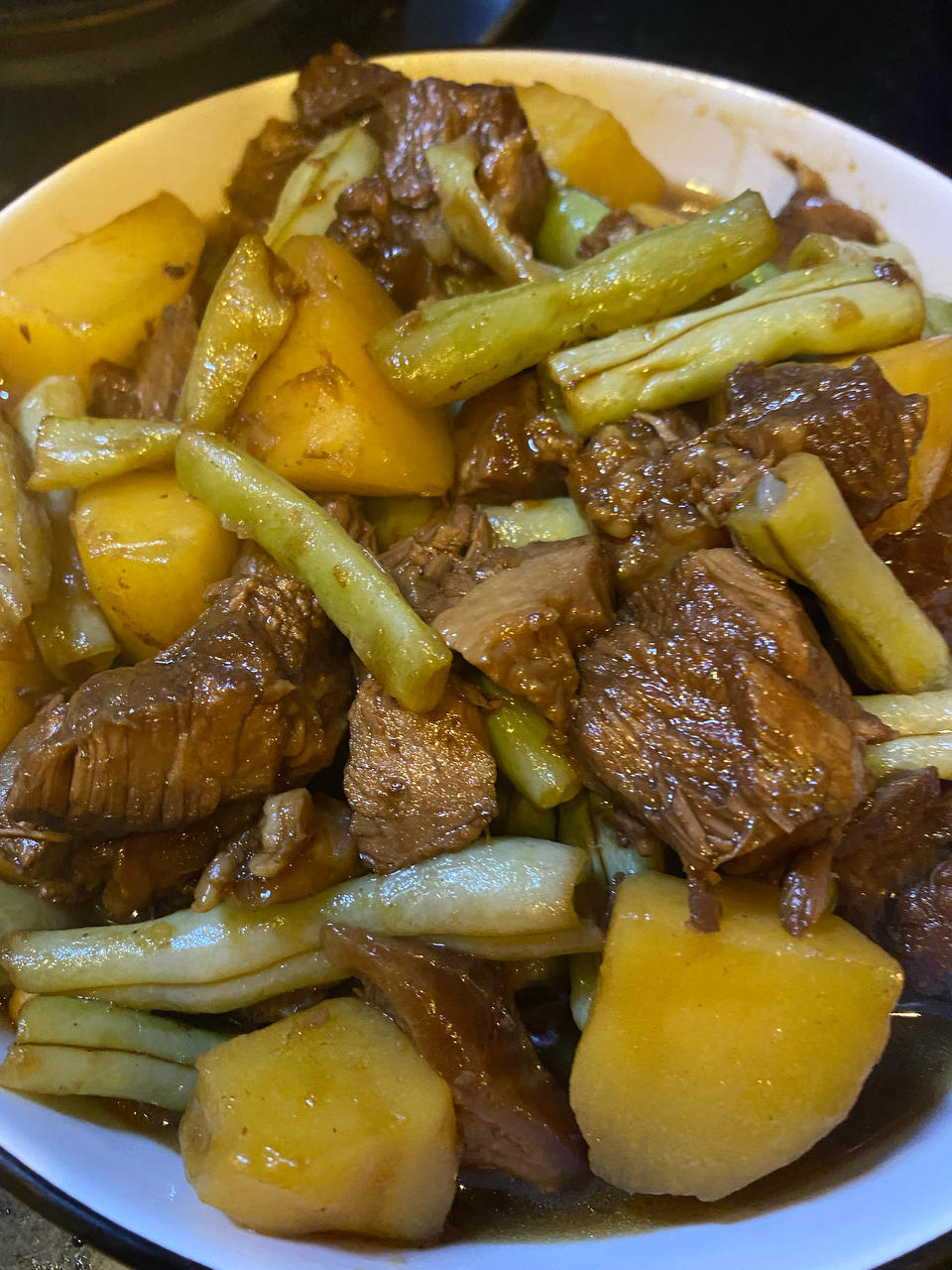 土豆烩豆角
