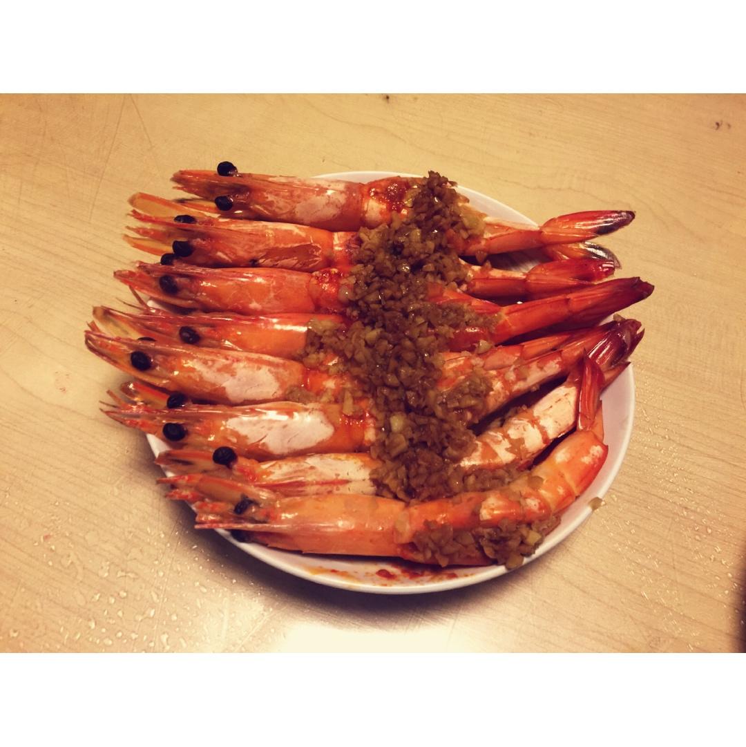 蒜蓉蒸虾
