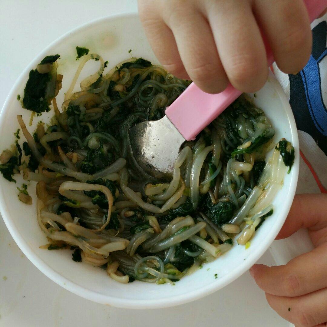 豆芽菠菜拌粉丝