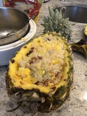Sticky rice in pineapple bowl的做法 步骤9