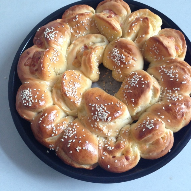 培根芝士花朵面包