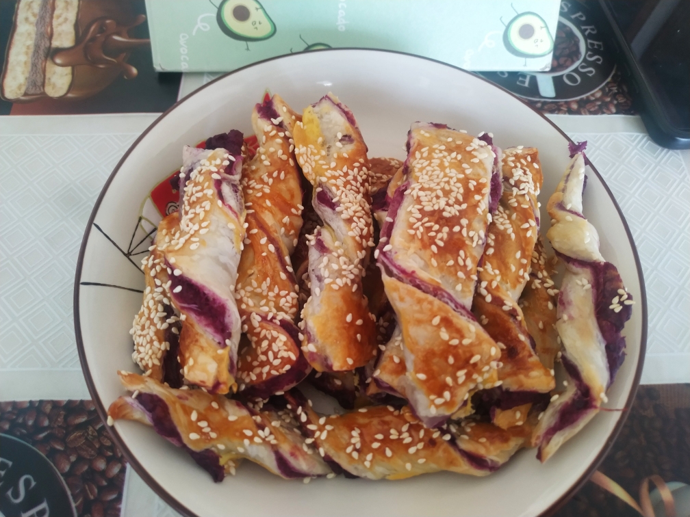 手抓饼的万能吃法，紫薯酥！的做法 步骤7