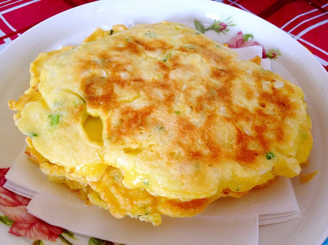 面粉鸡蛋薄饼 葱油甜面饼