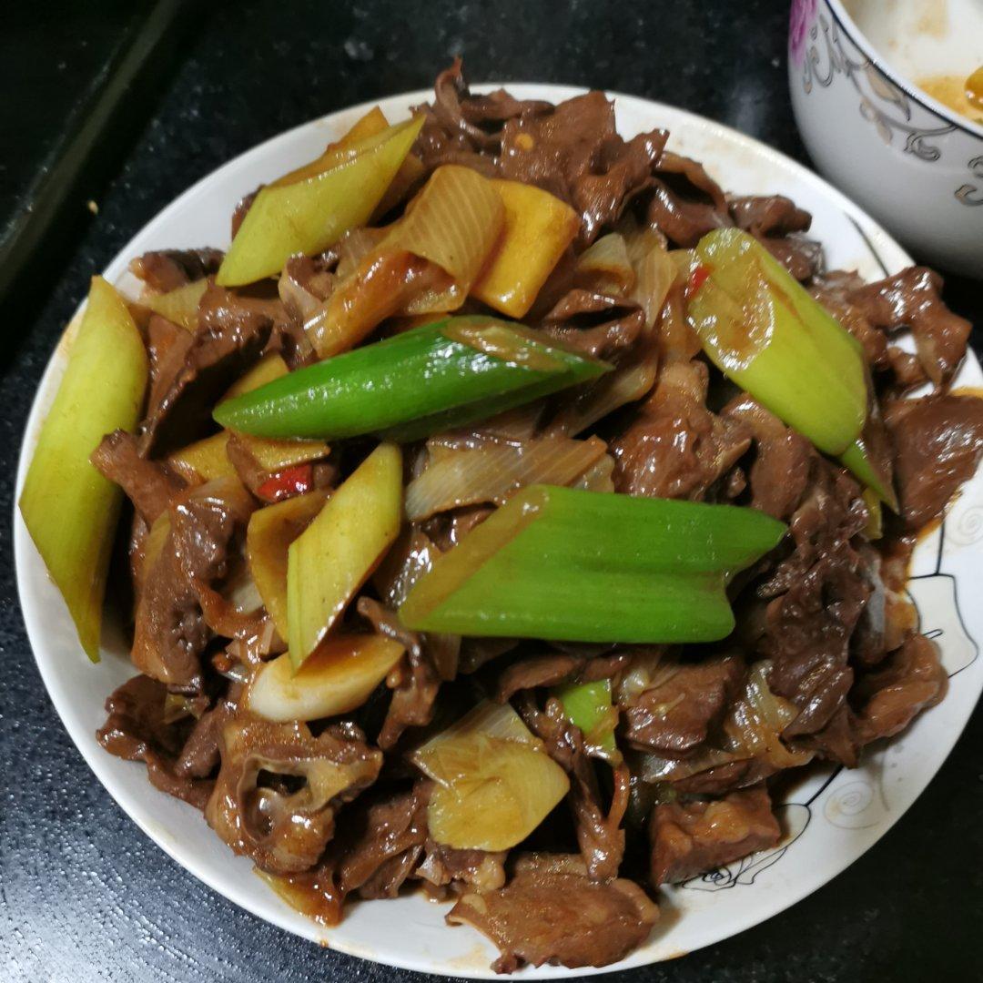 多久啦0559做的厨师长教你葱爆猪心的家常做法史上最详细的讲解