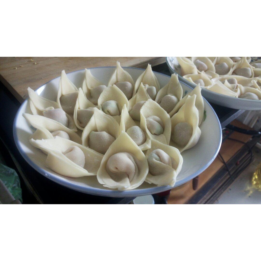 元宝馄饨的包法