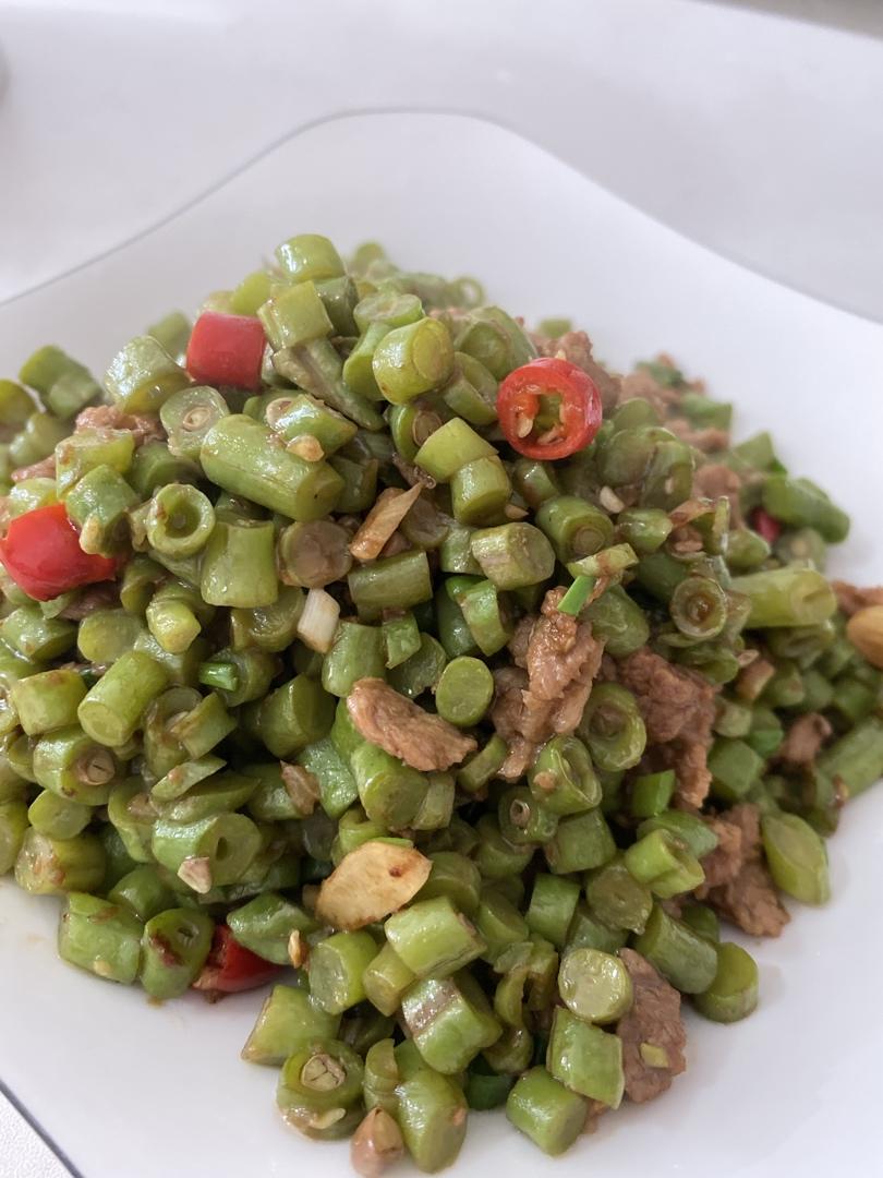 肉沫豆角下饭菜