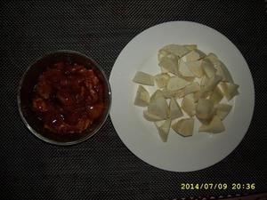 沙爹鸡肉炒茭瓜的做法 步骤3