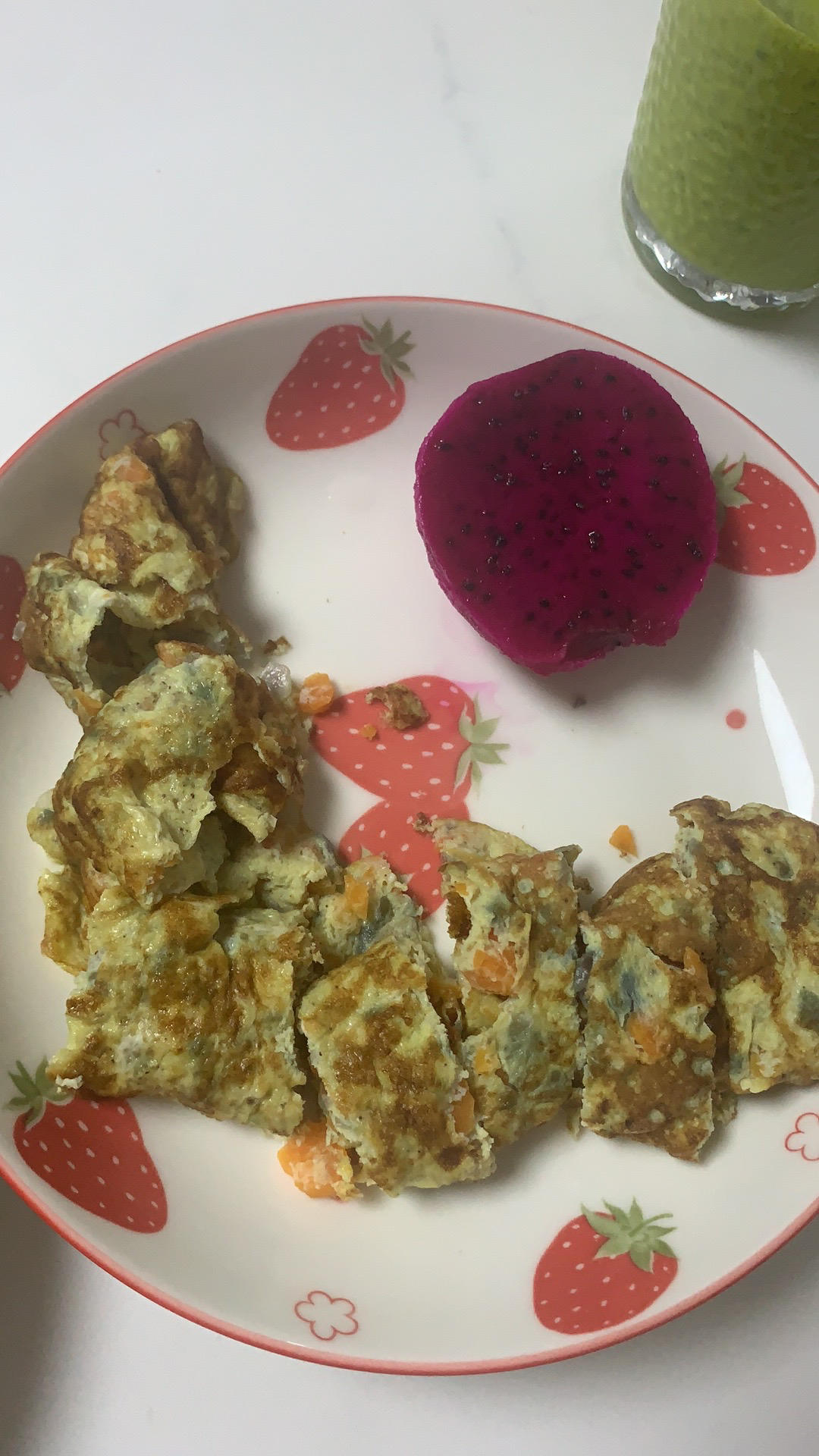 厚蛋烧+火龙果